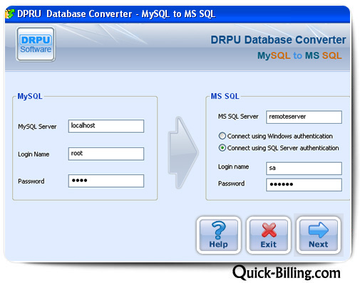 MySQL to MSSQL Database Converter Screenshot