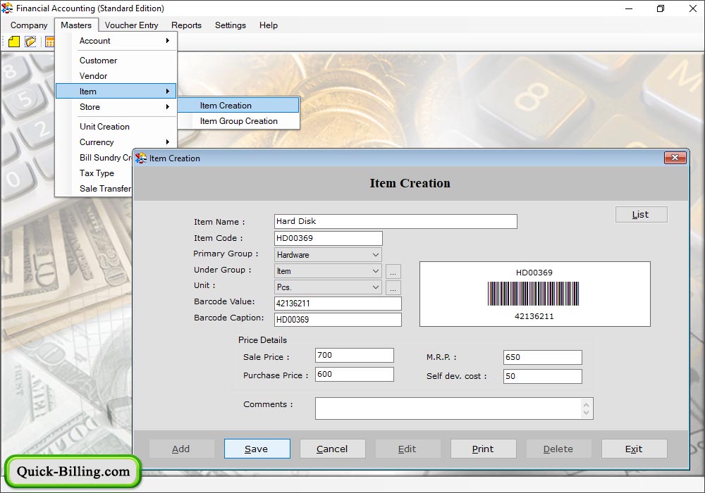 Billing Management Software (Standard Edition)