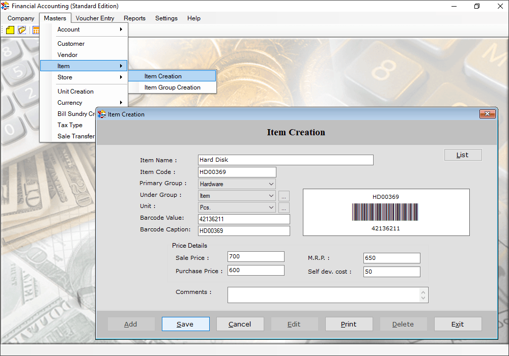Billing Management Software (Standard Edition)