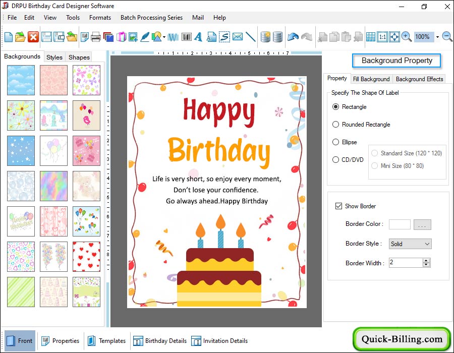 Birthday Cards Designing Software