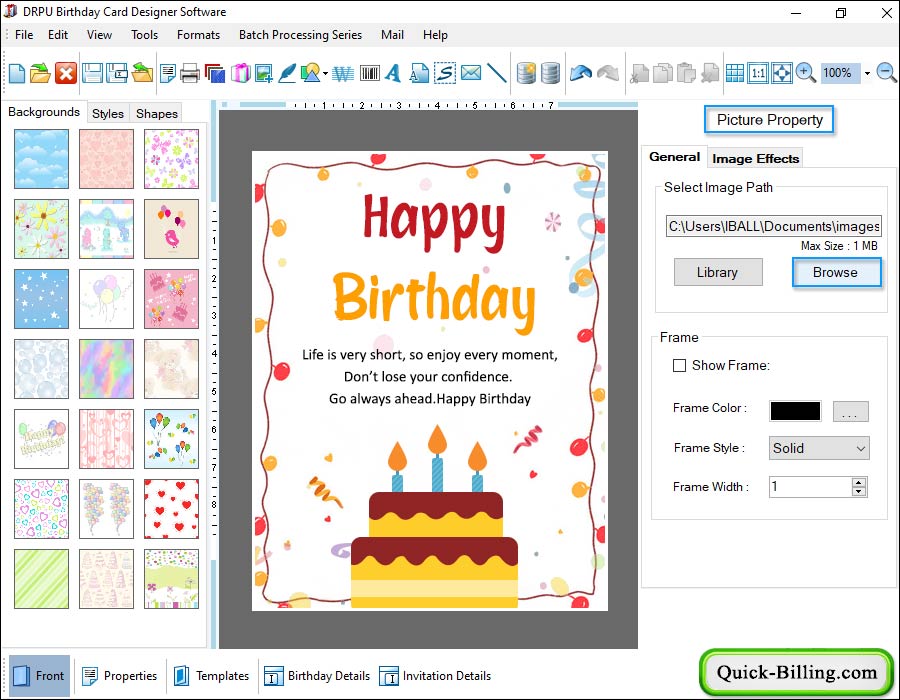 Birthday Cards Designing Software