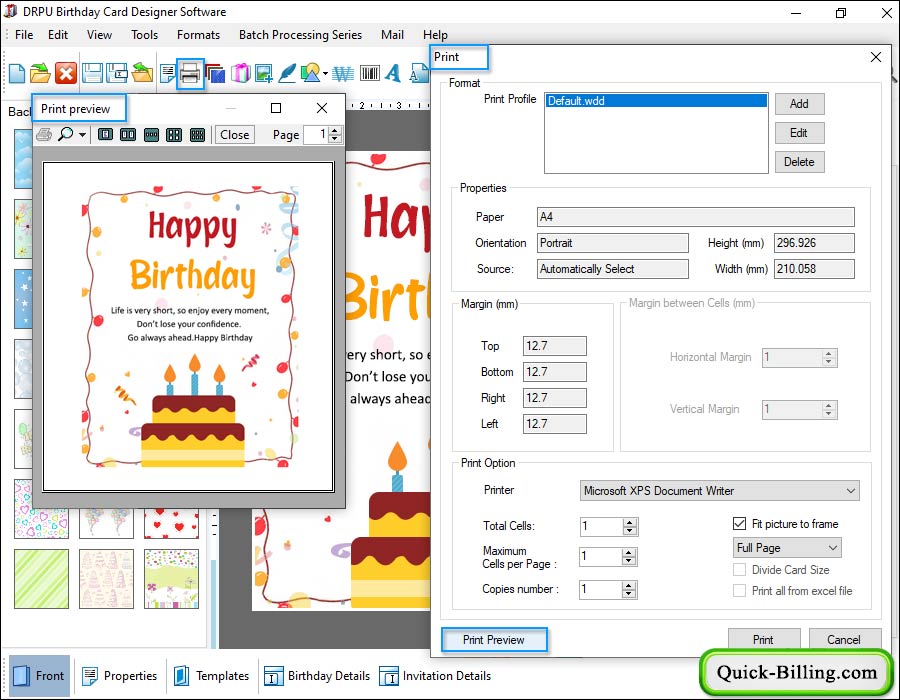 Birthday Cards Designing Software