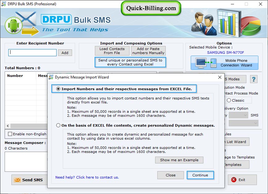 Bulk Text Messaging Software – Professional