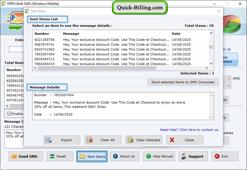 Bulk Text Messaging Software for Windows Mobile Phone