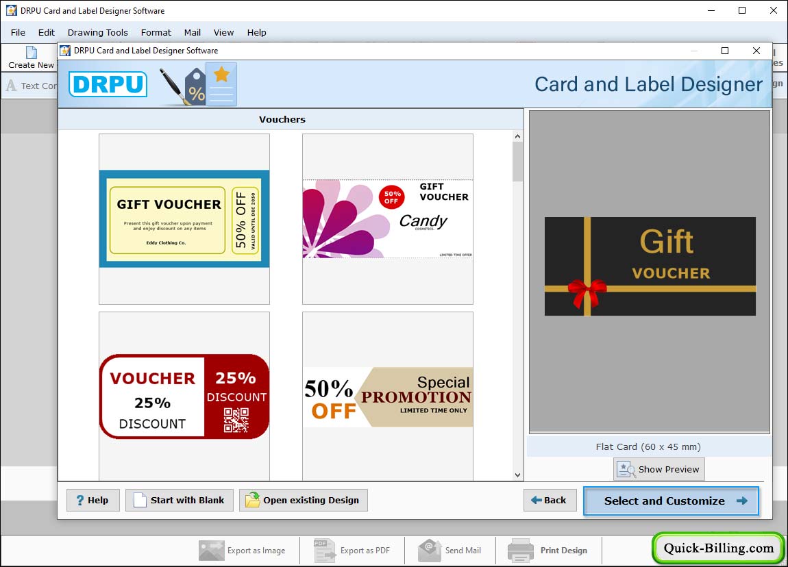 Select Customized Option Card and Label Designing Software