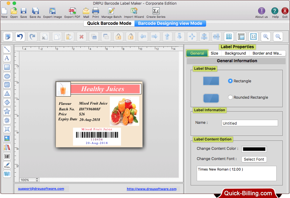 Mac Barcode Maker Software – Corporate Edition