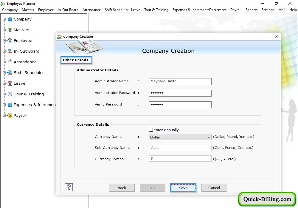 Employee Planner Software