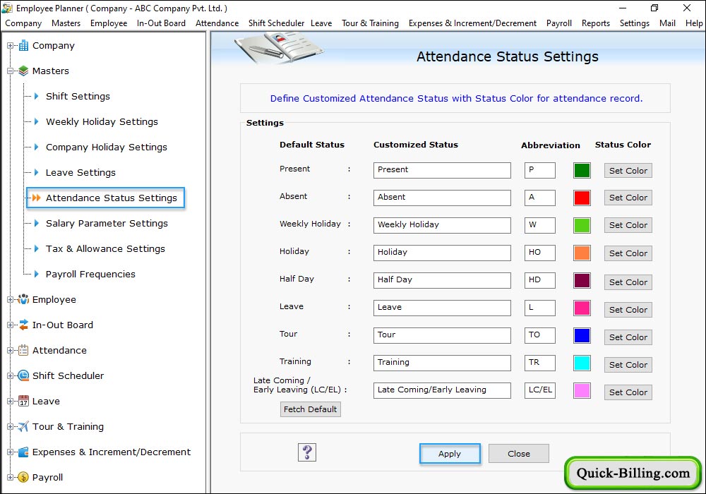 Employee Planner Software