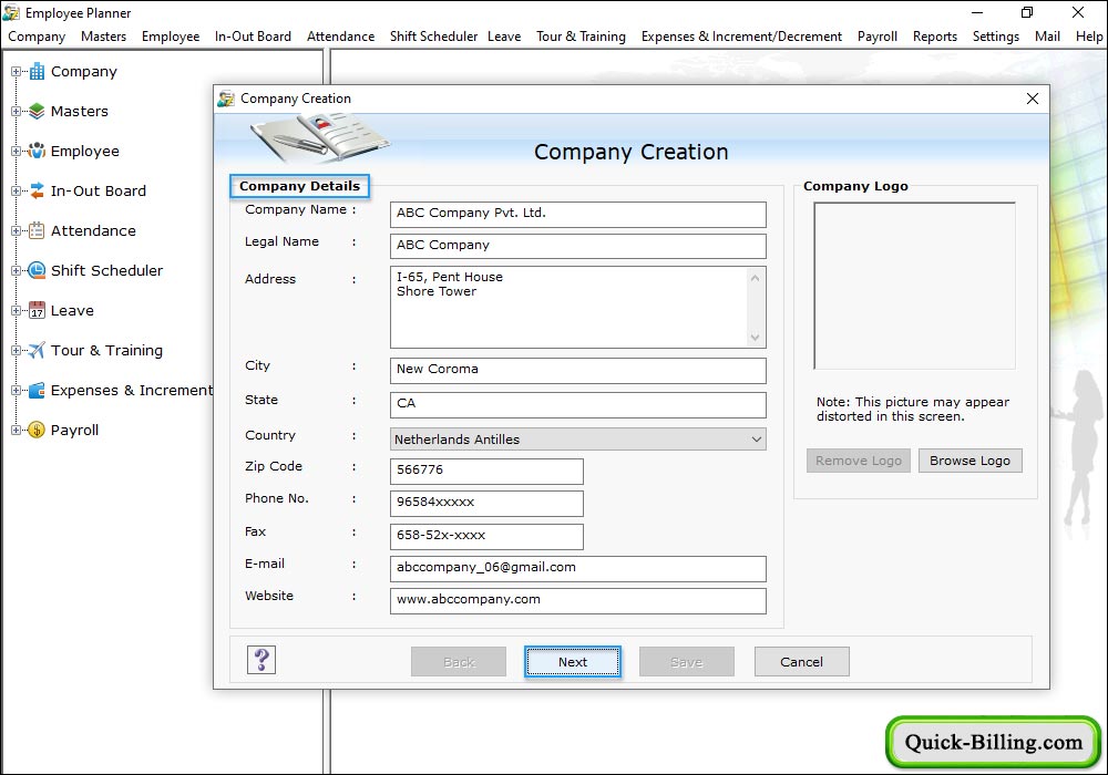 Employee Planner Software