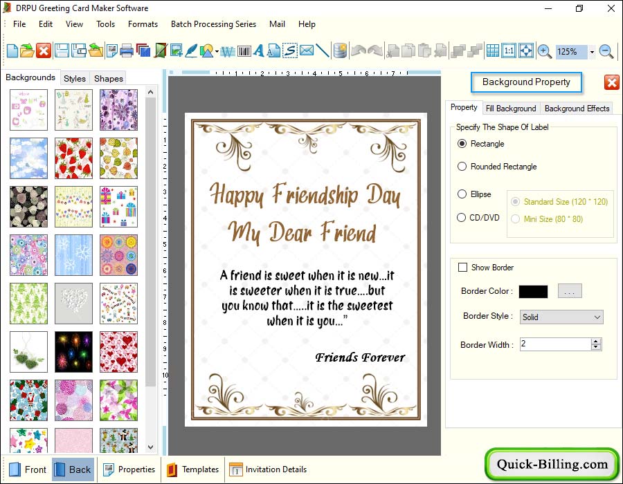 Fill Invitation Card Details Greeting Card Maker Software