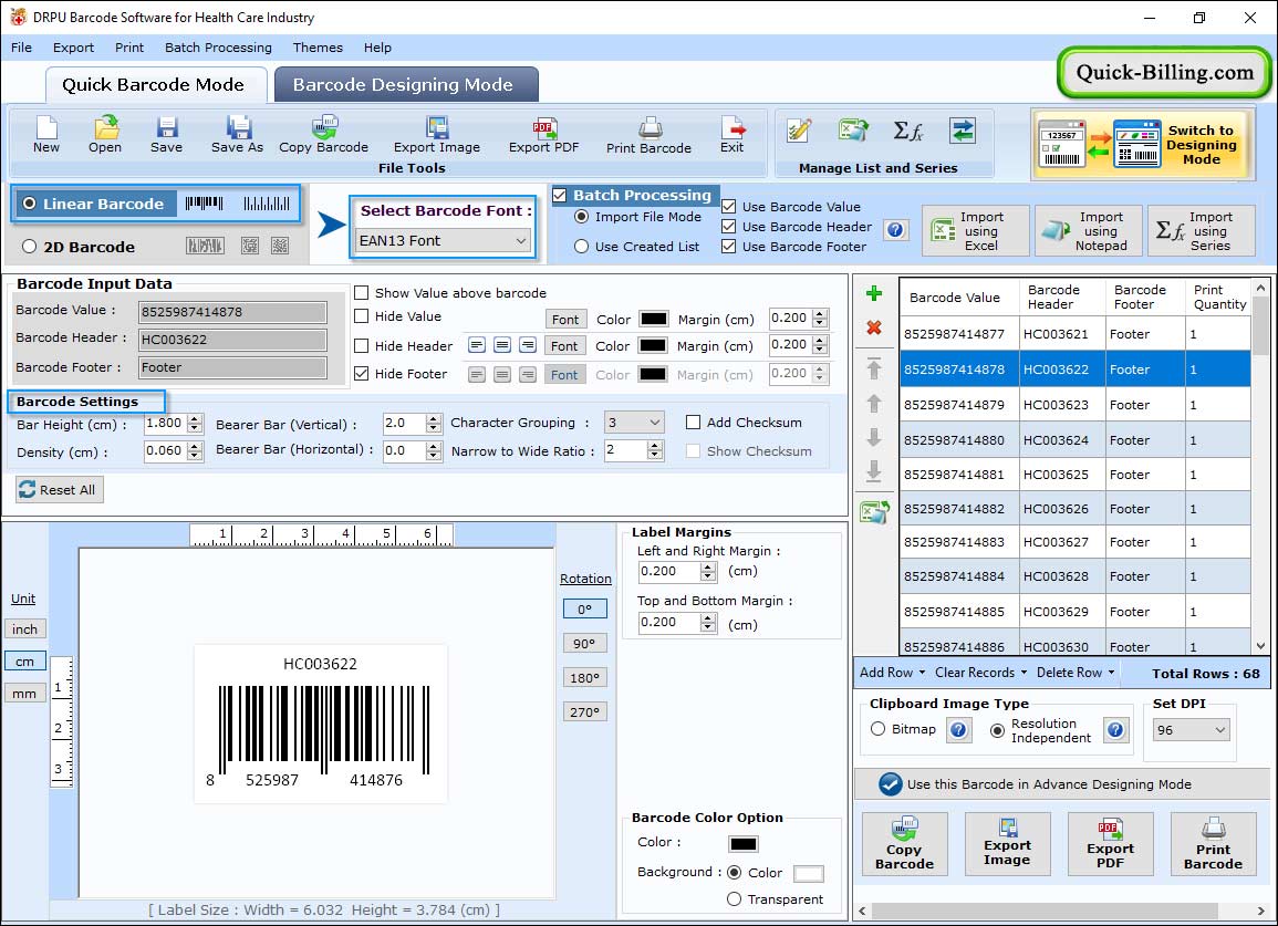 Select Barcode Font Barcode Maker Software for Healthcare Industry