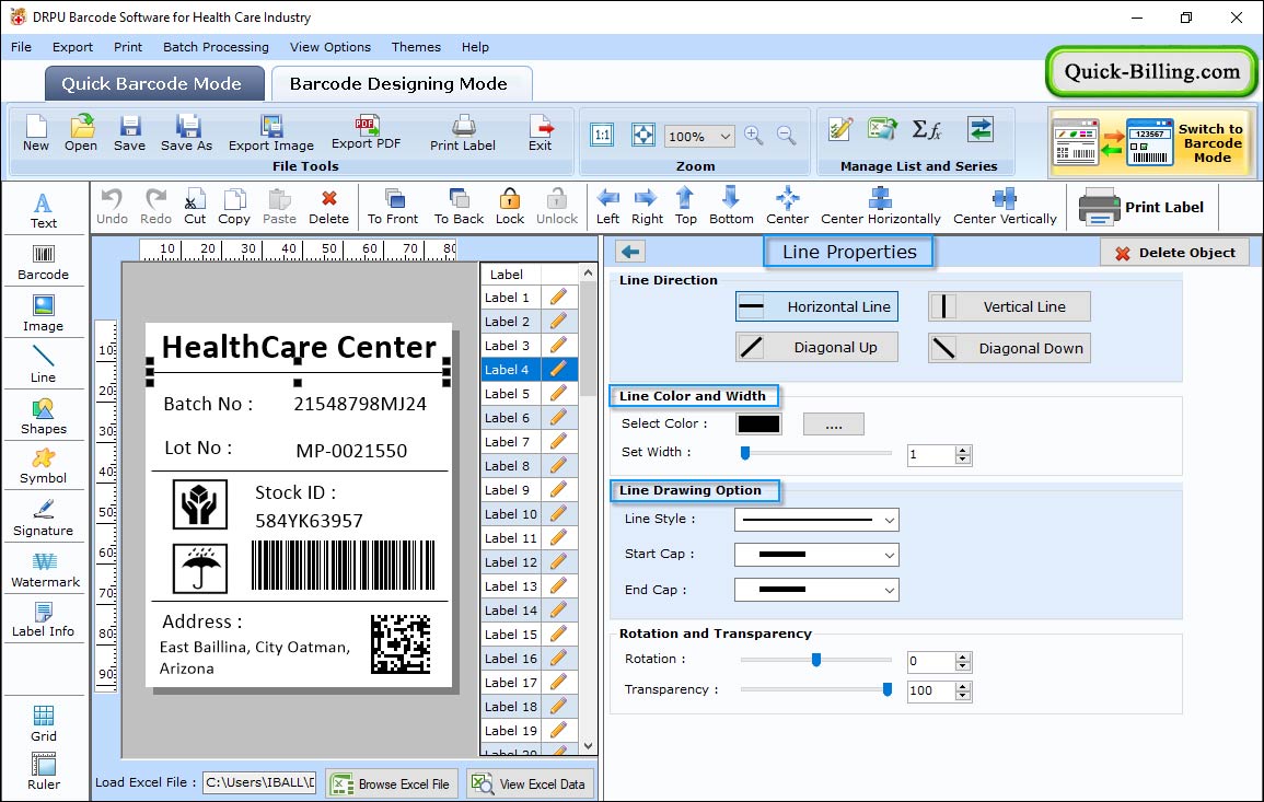 Select Barcode Font Barcode Maker Software for Healthcare Industry