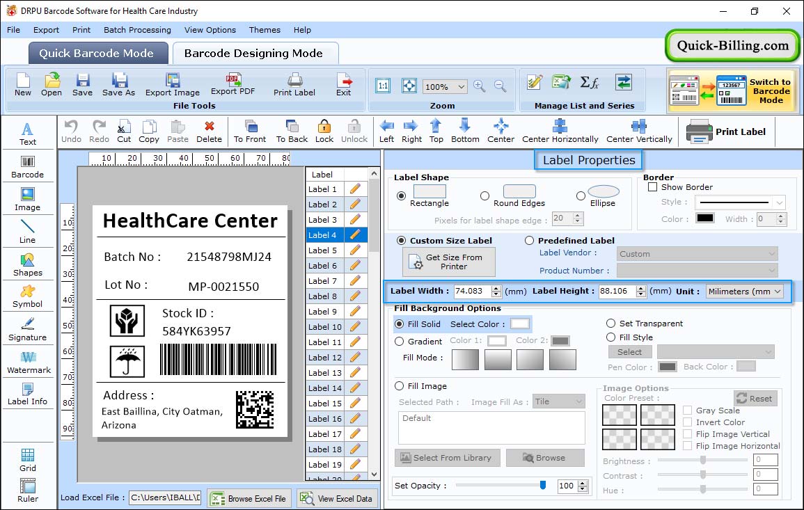 Select Barcode Font Barcode Maker Software for Healthcare Industry