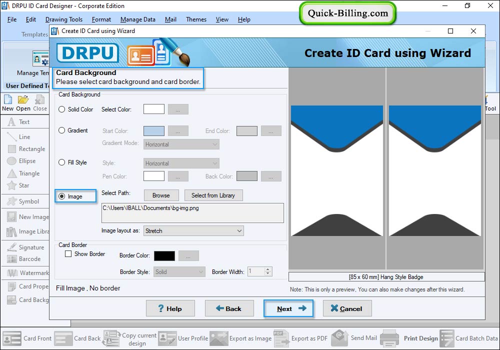 Select Pre-defined Template ID Card Design - Corporate Edition