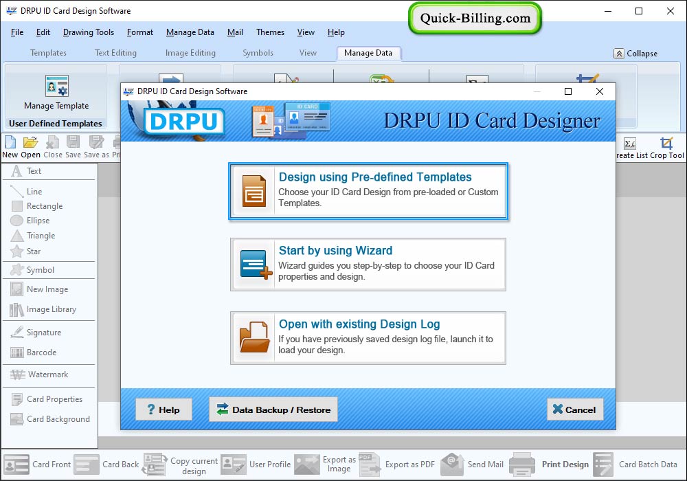 Start with Templates ID card Design Software