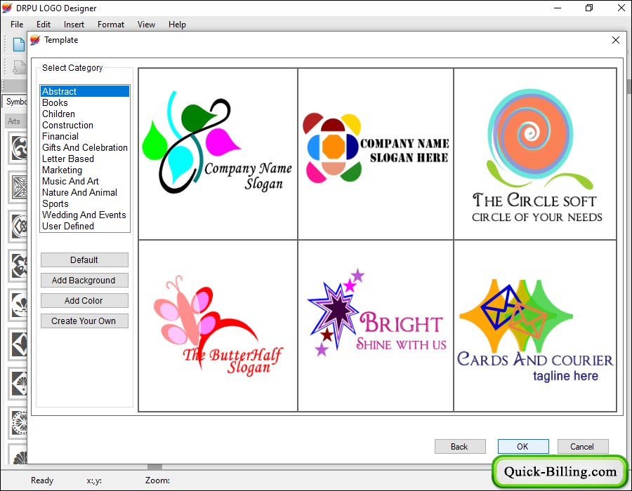 Choose card template Logo Maker Software