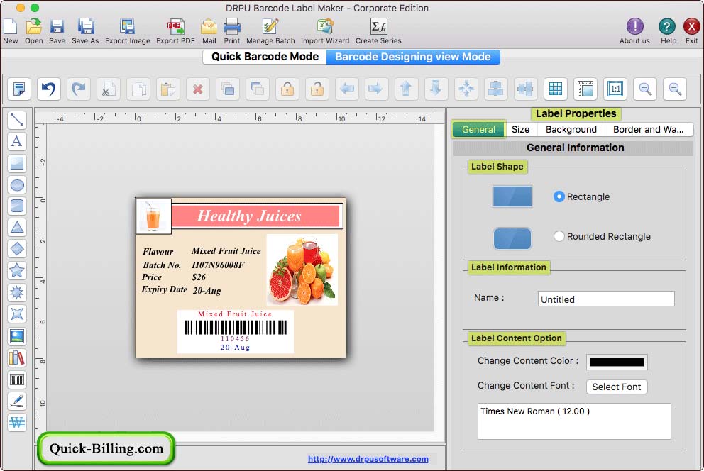 Mac Barcode Maker Software – Corporate Edition