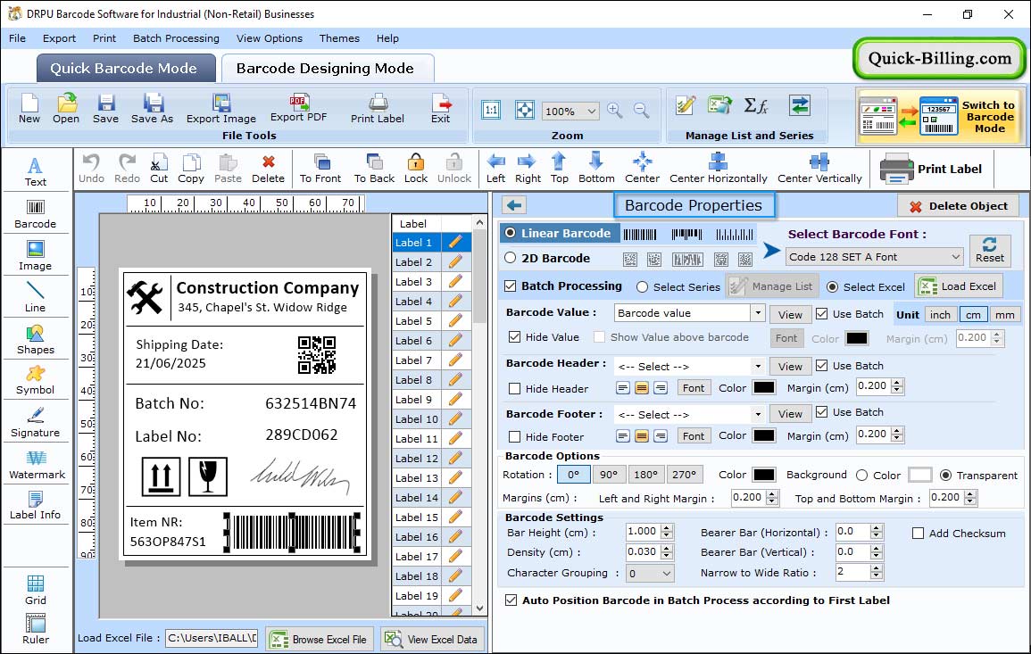 Barcode Maker Software for Manufacturing Industry