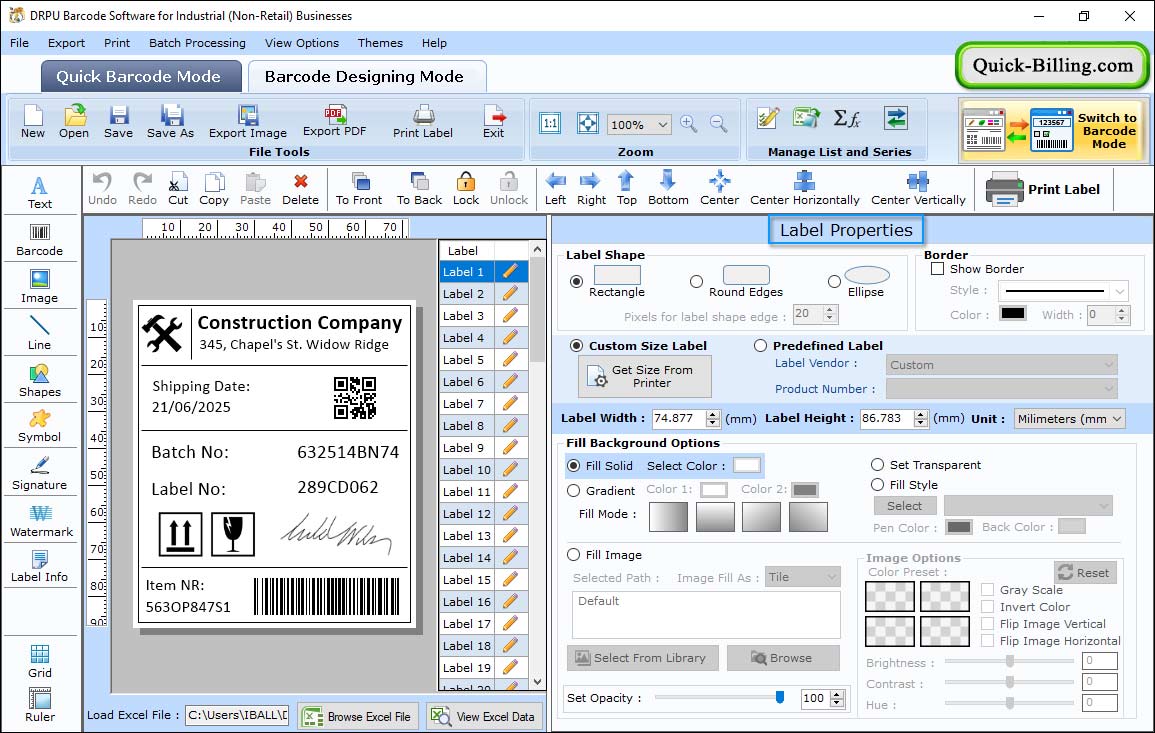 Barcode Designing Mode, Barcode Maker Software for Manufacturing Industry