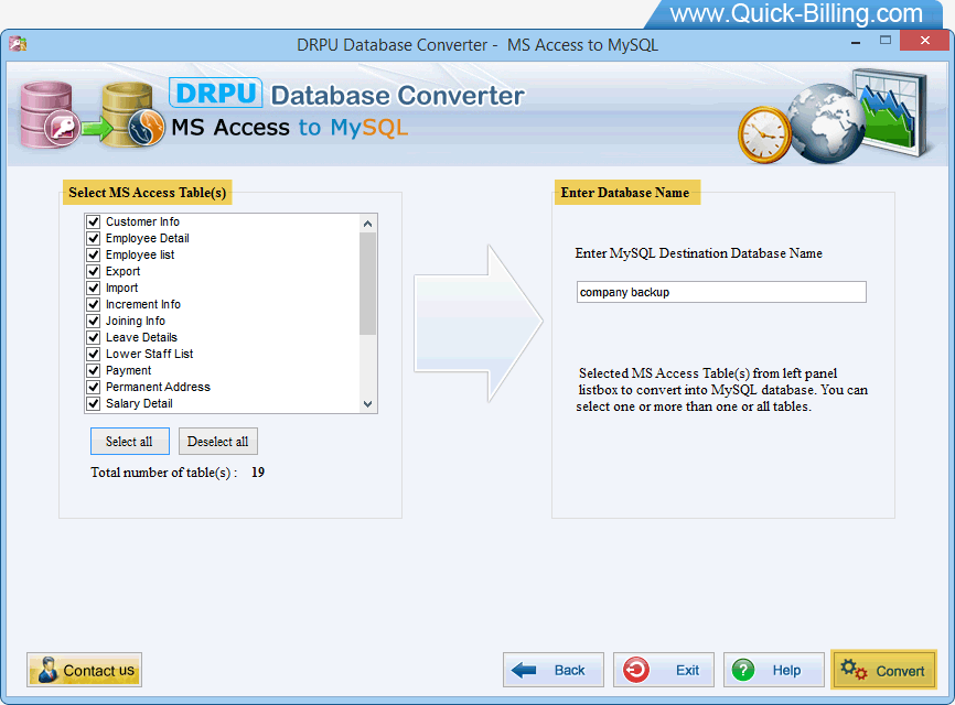 MS Access to MySQL Database Converter