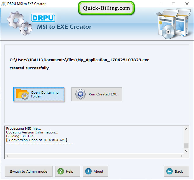 Open Containing Folder MSI to EXE Setup Creator