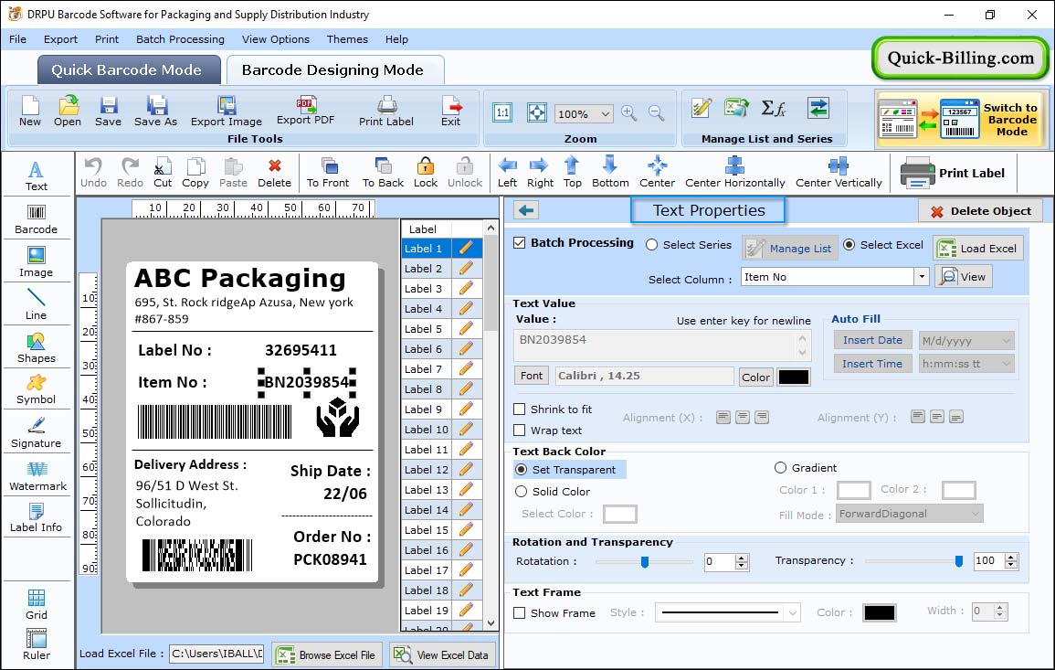 Barcode Maker Software for Distribution Industry