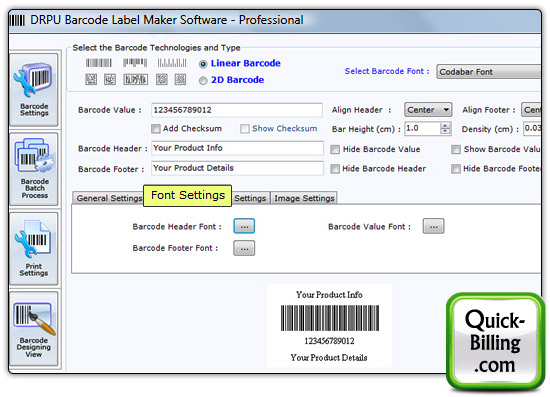 Barcode Label Maker Software- Professional
