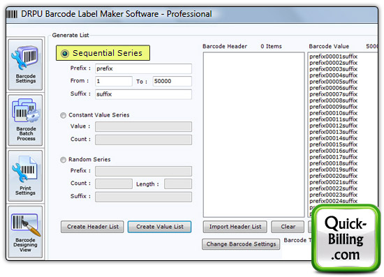 Barcode Label Maker Software- Standard
