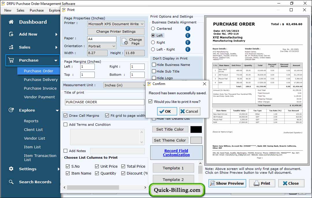 Purchase Order Software