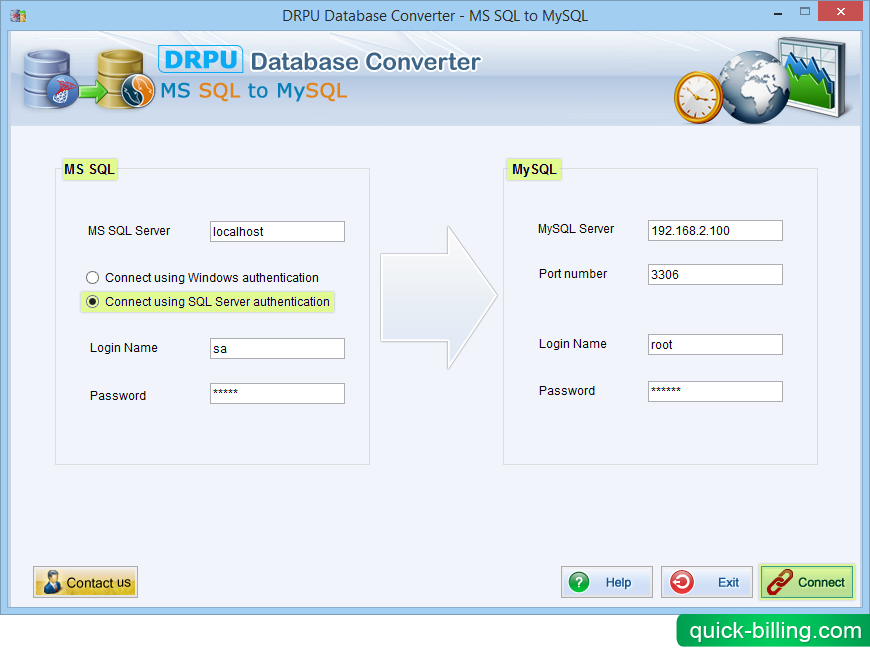 MSSQL to MySQL Database Converter