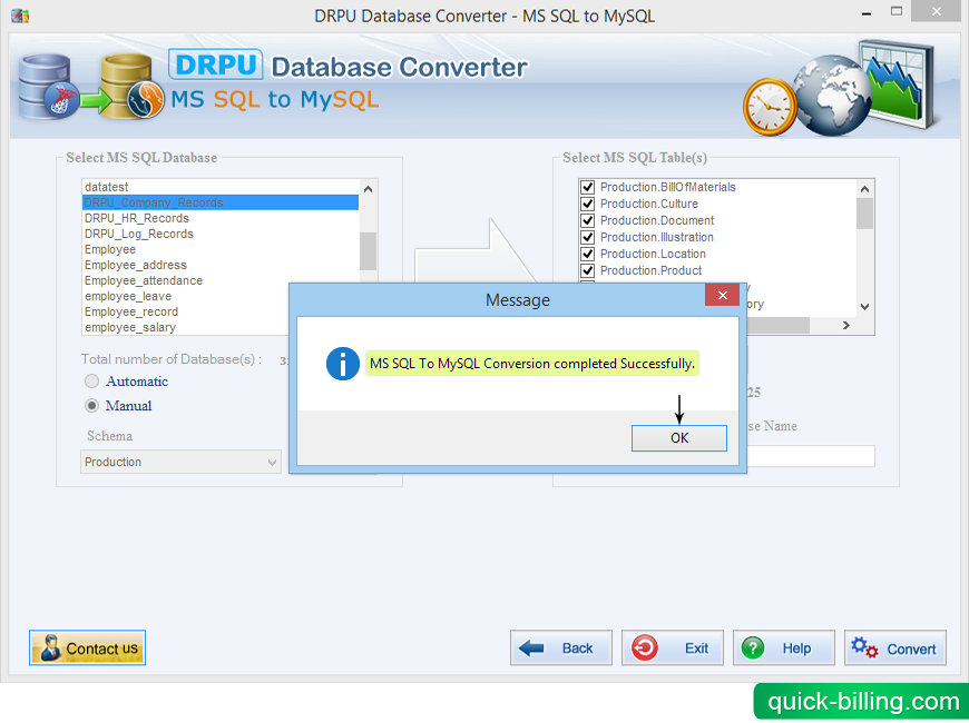 MSSQL to MySQL Database Converter