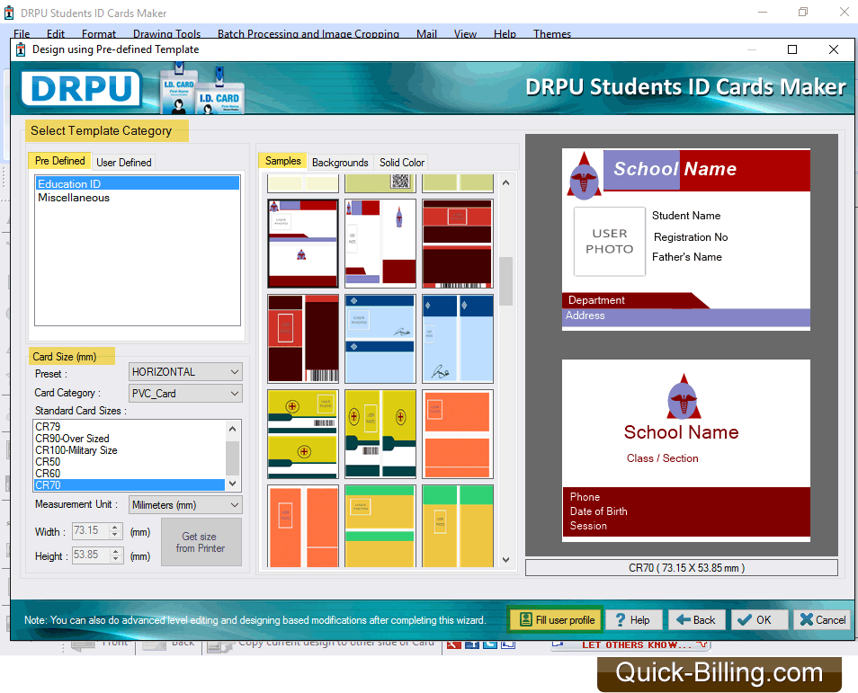 Student ID card Design Software