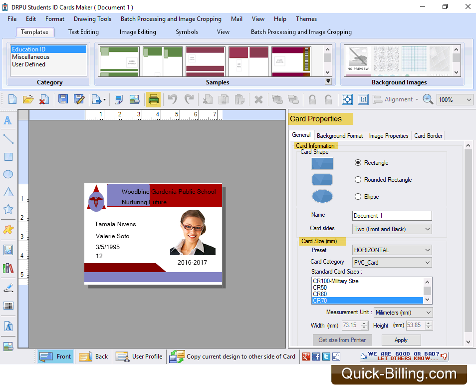 Student ID card Design Software