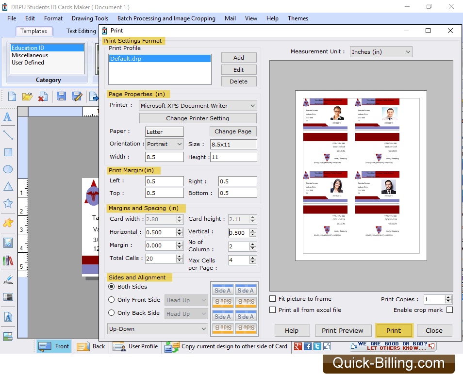 Student ID card Design Software
