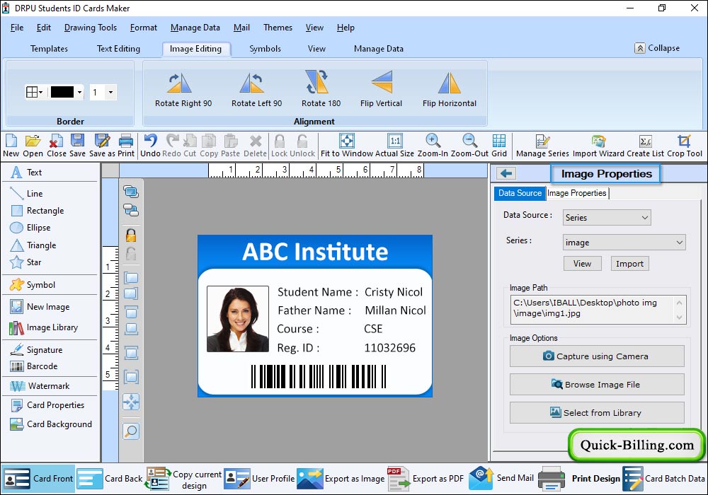 Designed Student ID Card Student ID card Design Software