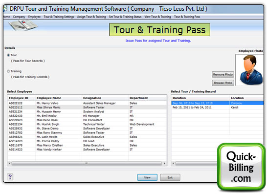 Tour and Training Management Software