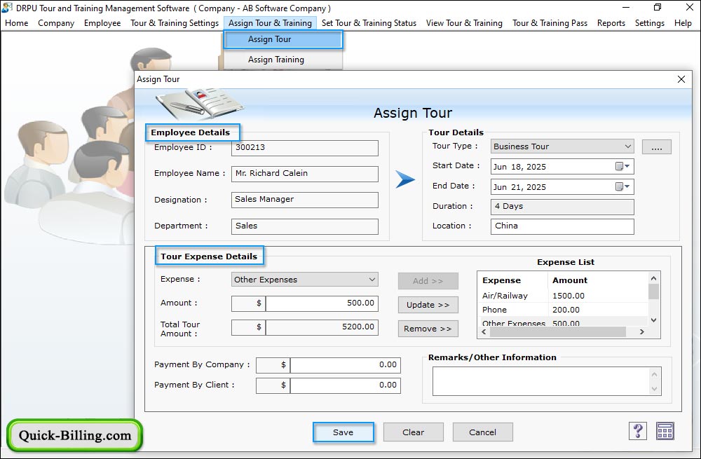 Tour and Training Management Software