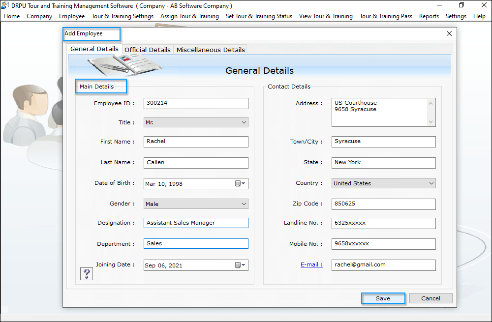 Tour and Training Management Software