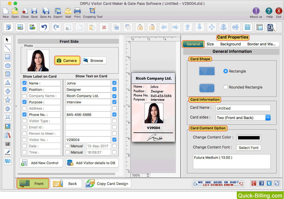 Visitors ID Cards Maker for Mac