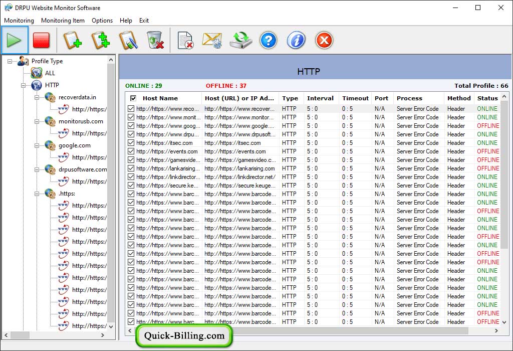 Run Website Monitoring Process Website Monitoring Tool