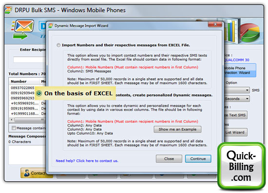 Bulk Text Messaging Software for Windows Mobile Phone